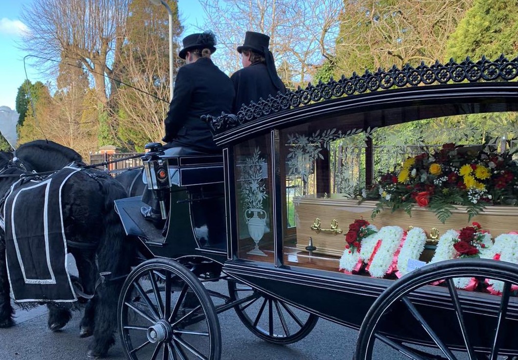Horse drawn funeral Worcester